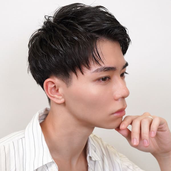 【La fith】メンズカット×アップバング×ツーブロック