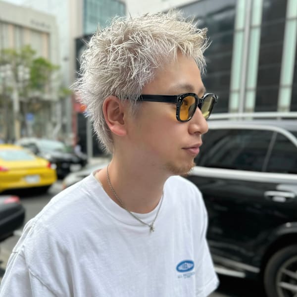 ブロンドスパイキーショート
