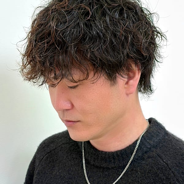 波巻き×シャドウパーマ