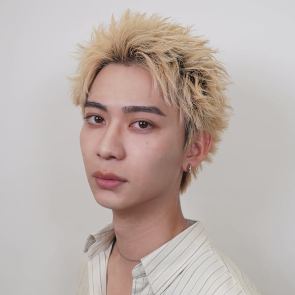 メンズカット×スパイキーショート×ケアブリーチ