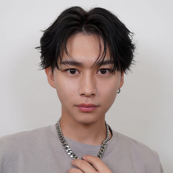 メンズカット×コンマバング×ナチュラルパーマ