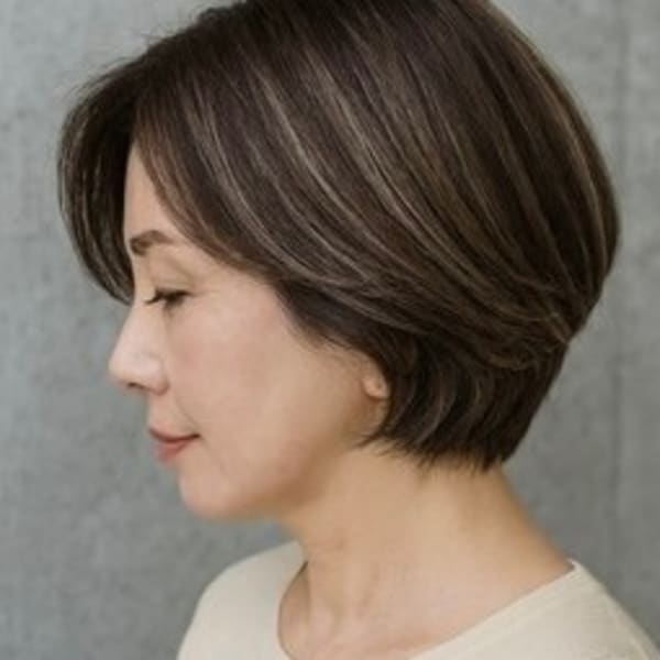 ５０代女性　ボブ　ショート