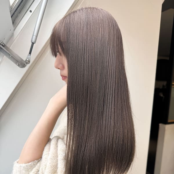 20代髪質改善カラーシアーベージュ透明感カラートリートメント