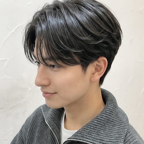 メンズカット×フェザーパーマ　