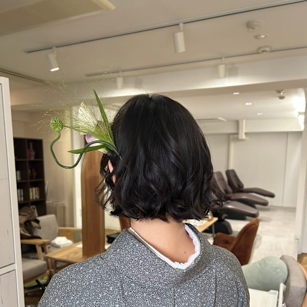 袴着付け/卒業式ヘアセット/生花アレンジ