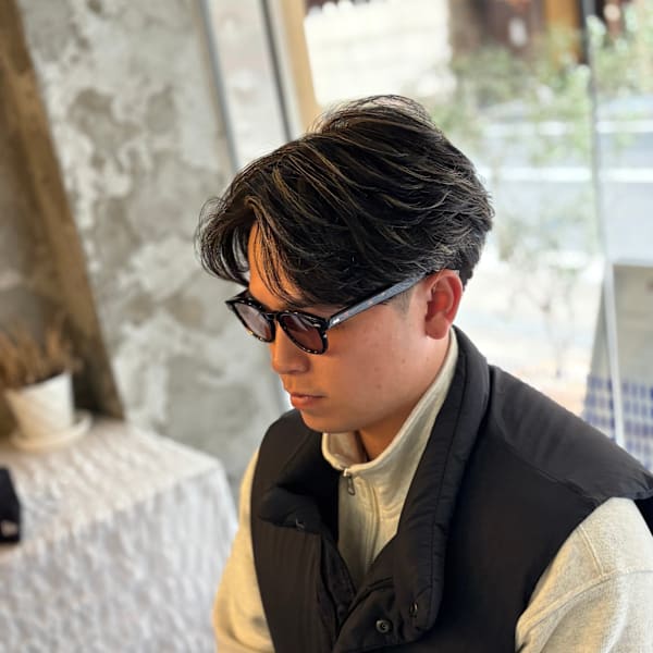 毛流れパーマ/コントラストハイライト