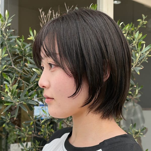 デザインカット×ナチュラルショートレイヤー