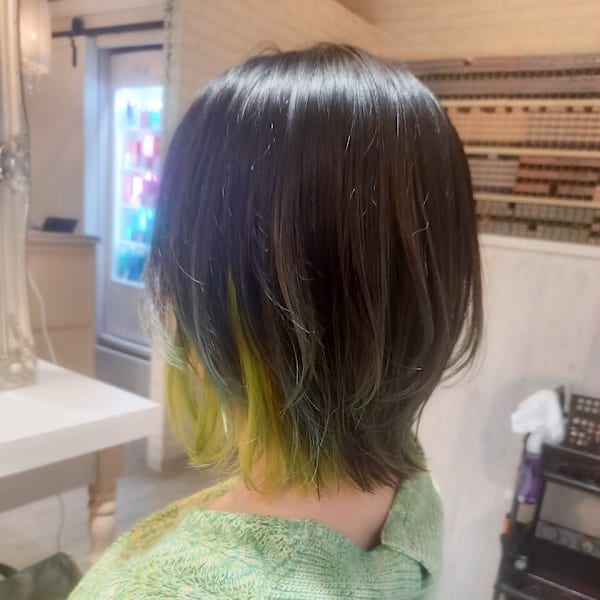 インナーカラーイエローグリーン