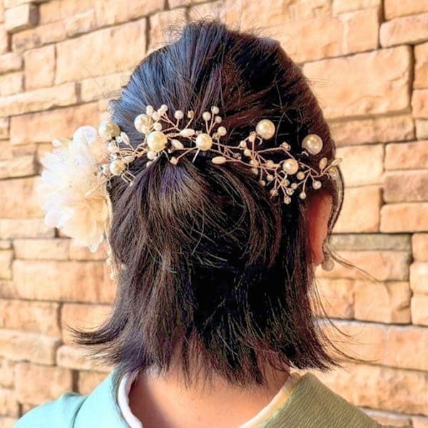 袴お着付けハーフアップ