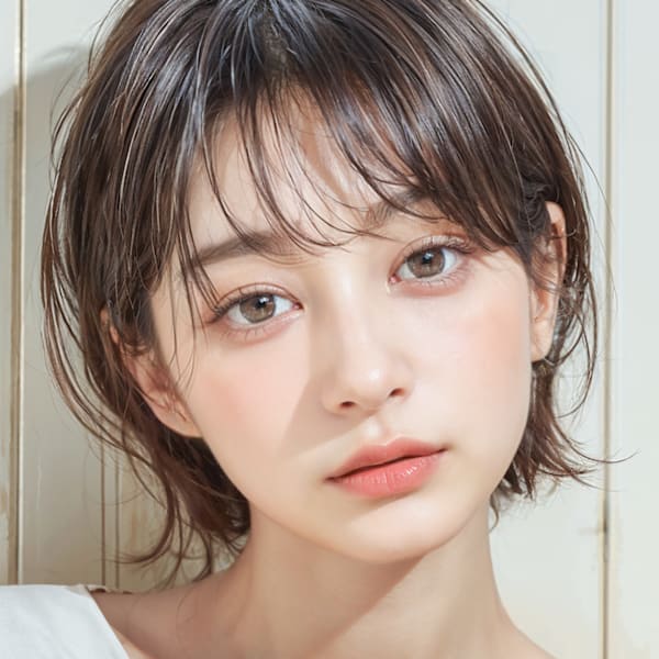 20代30代40代 ツヤ感耳かけショート