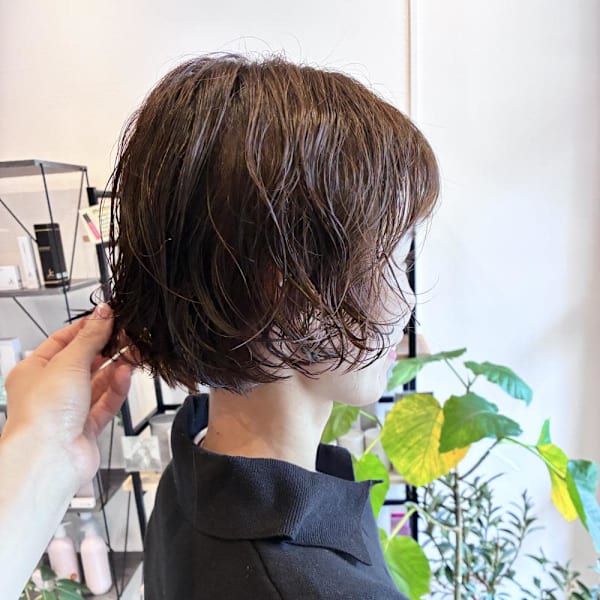 大人ボブパーマ|半個室 rire hair 香椎店