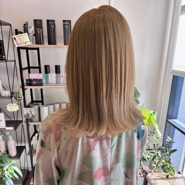 １ブリーチ　ミルクティーカラー|半個室 rire hair 香椎店