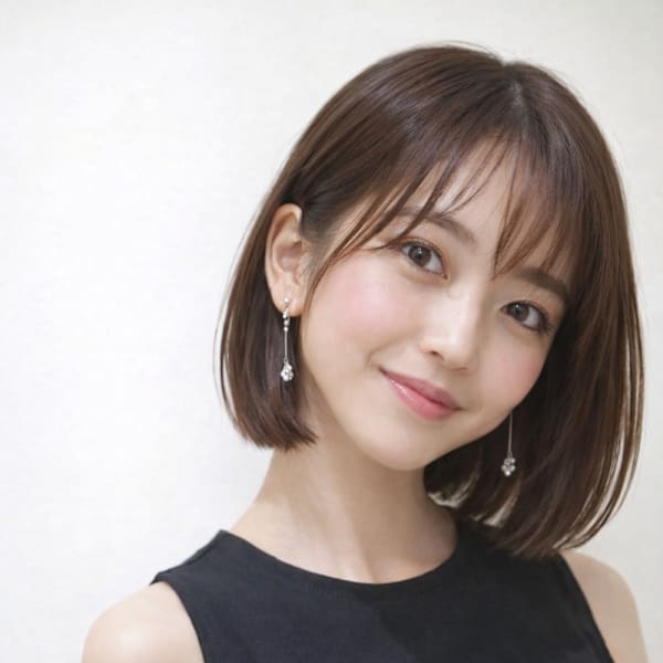 大人可愛いショートボブ　タンバルモリ　タッセルボブ