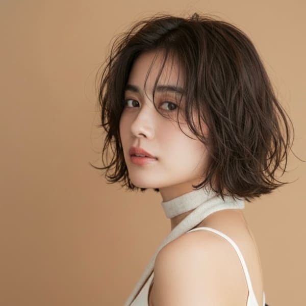 こなれた大人ニュアンスパーマボブ|GRECA