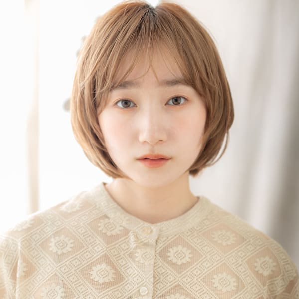 透明感ブリーチなし小顔シャギーカットレイヤーボブ20代30代
