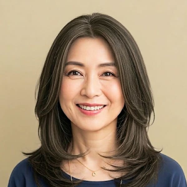 ベージュ系の柔らかカラー☆ハッシュカット