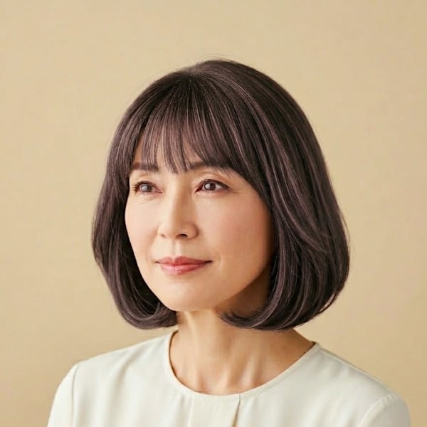 ピンクブラウン系の白髪ぼかしに☆