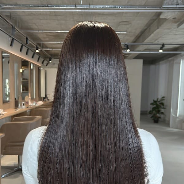 レイヤーロング/ハッシュカット/シルキーベージュ/鶴舞/髪質