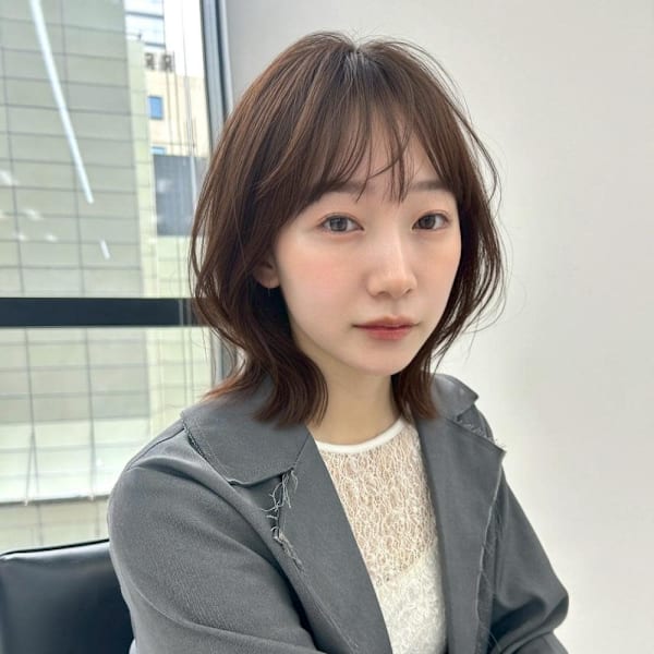 くびれボブ ミディアムレイヤー 20代 30代 銀座 東銀座