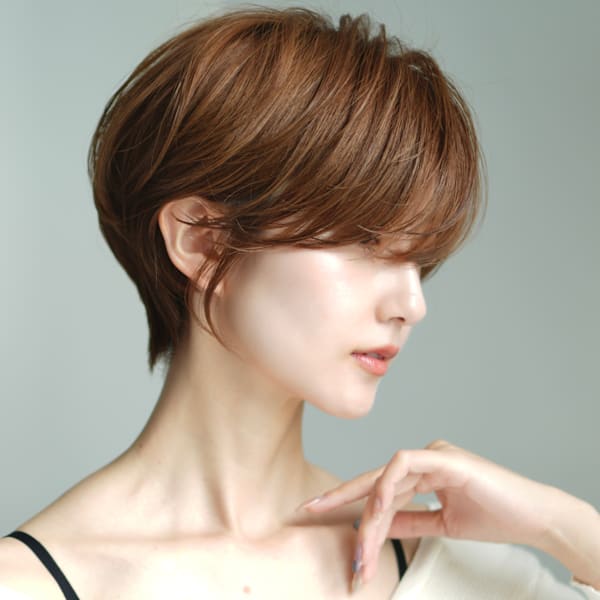 前下がりショート・ボブ/絶壁解消/前髪あり/40代/30代|INCEPTION  GINZA 銀座