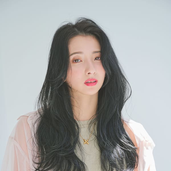 韓国風大人レイヤーブルーブラック