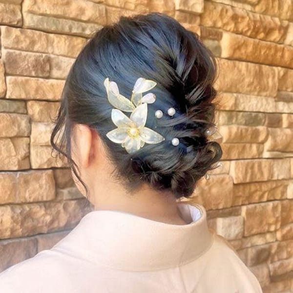 シニヨン　袴スタイル