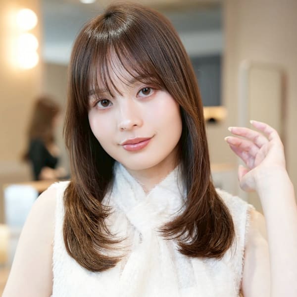 髪質改善＊イメチェン前髪ありレイヤー【Zina|ReFa認定プレミアムサロン 全席個室美容室 Zina錦糸町 髪質改善&ヘッドスパ【ジーナ】