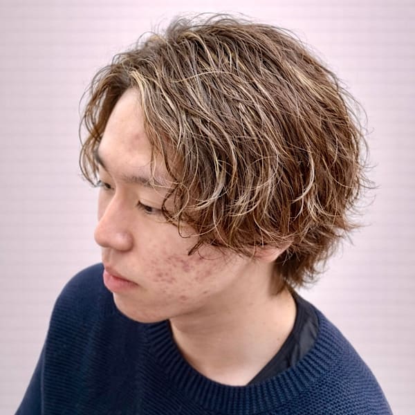 ニュアンススパイラルパーマ×ハイライト