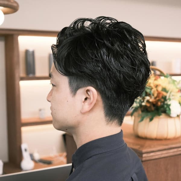アップバングパーマ