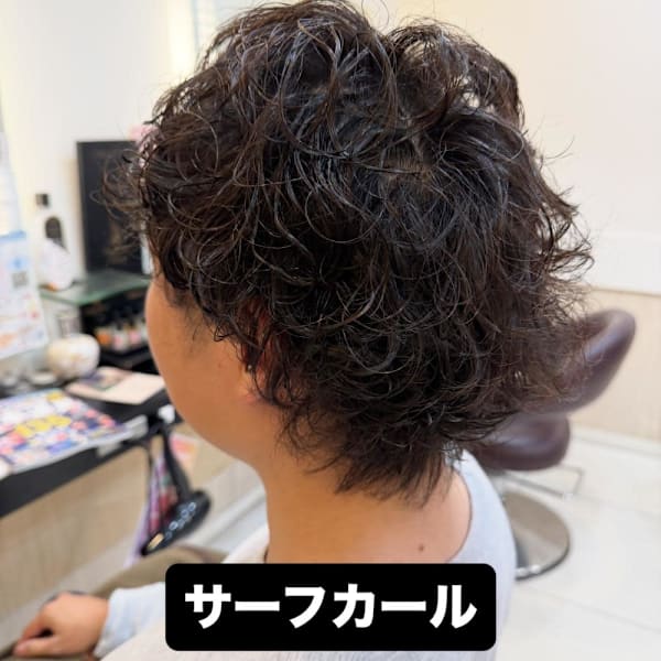 メンズパーマツーブロックサーフカール