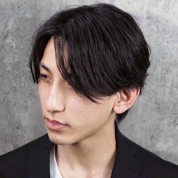 センターパート/ニュアンスパーマ〈理容室〉