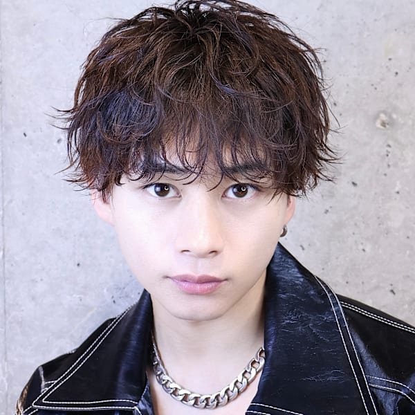 緩めシャドウパーマ ラウンドマッシュ シースルーマッシュ|FLAVA Men's hair メンズサロン吉祥寺【フレイバ メンズヘア】
