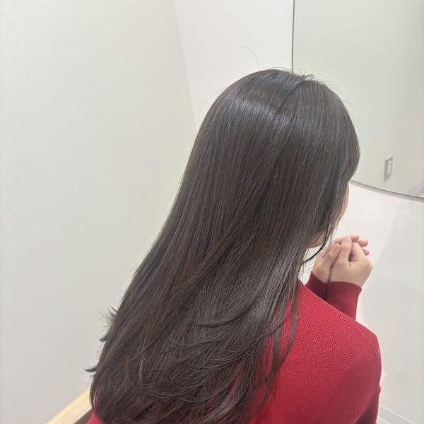 レイヤーカット/ココアブラウン/髪質改善/前髪/ベージュ