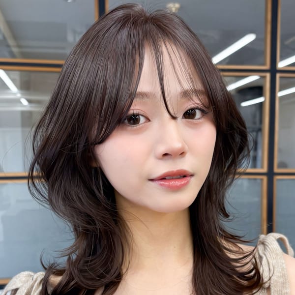 韓国ヘアくびれロング×春カラー◎顔周りレイヤー/20代30代