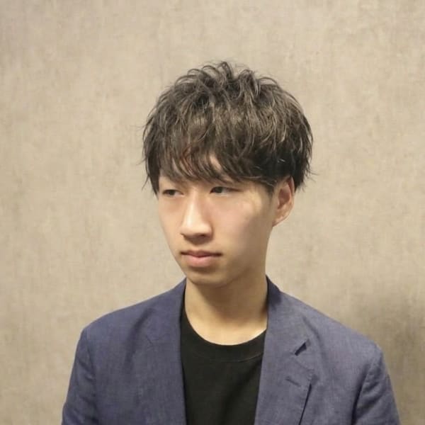 マッシュショート×アッシュカラー