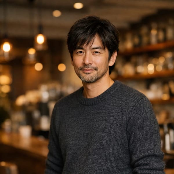前髪を下ろしメンズショート