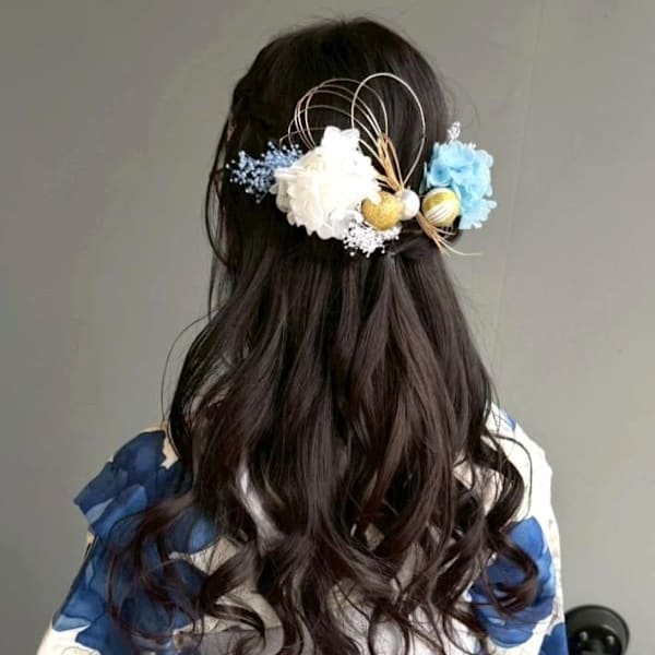 ヘアアレンジ 和装ヘア 卒業式 ハーフアップスタイル 