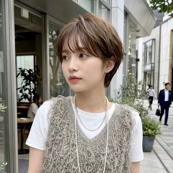 #ベージュブラウン #透明感 #ショートヘア