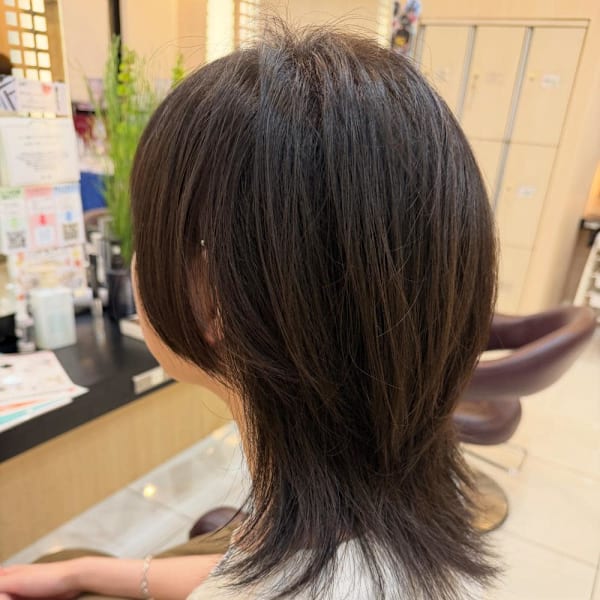 メンズヘアウルフカット