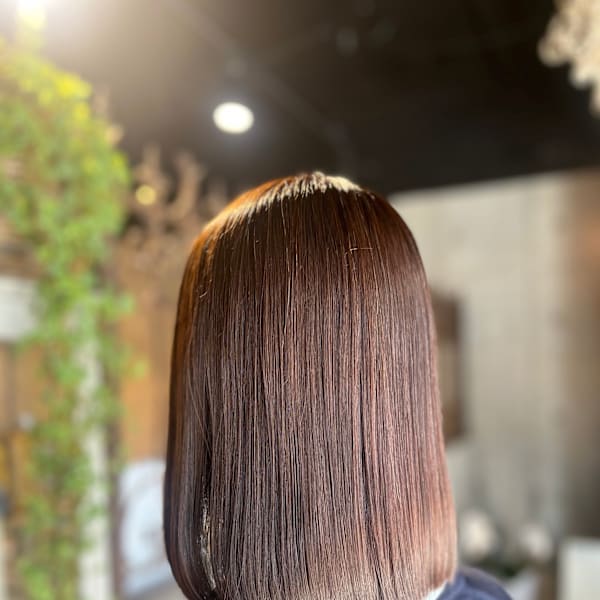 乾かすだけでまとまる美シルエットボブ✨