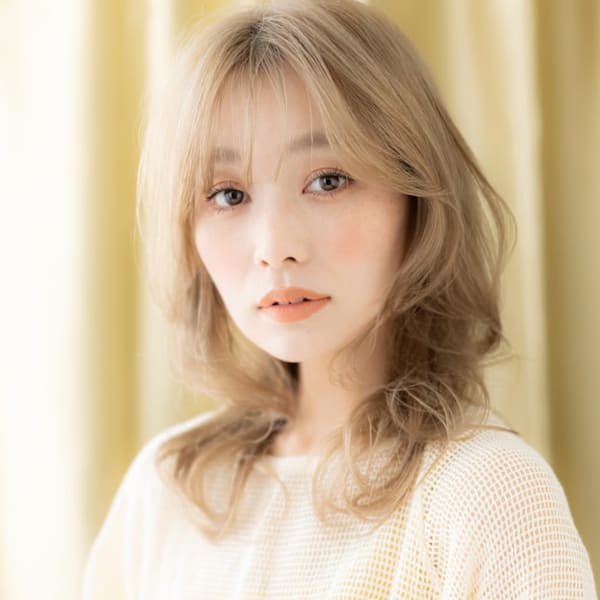 大人かわいいコテ巻き風パーマクラゲウルフカット20代30代