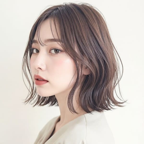 くびれカールハイライトモテ髪ウェットヘアp2　ラテグレージュ