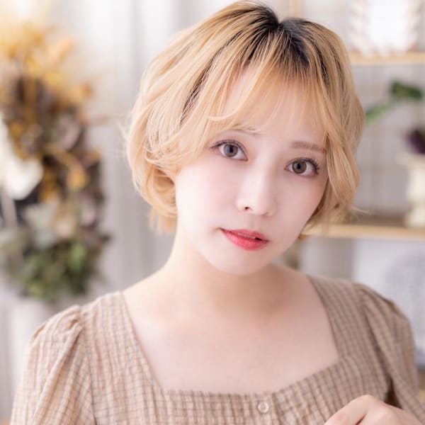 韓国風ハイトーンカラー小顔プードルパーマ10代20代30代|COVER HAIR bliss【カバーヘア ブリス】戸田公園/戸田公園西口店