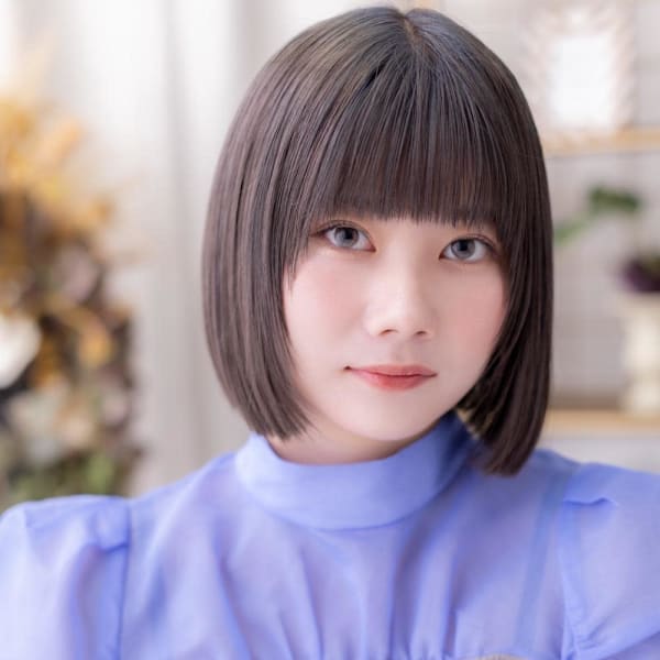 黒髪ブリーチなし触覚切りっぱなしレイヤーボブ20代30代|COVER HAIR bliss【カバーヘア ブリス】戸田公園/戸田公園西口店