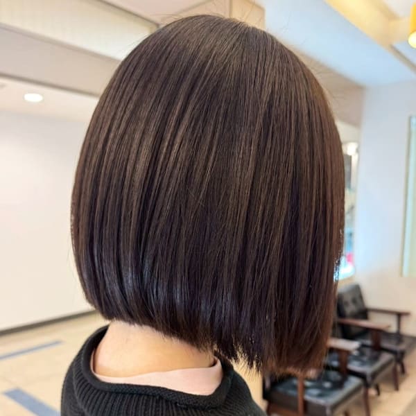 髪質改善 ショートボブ ぱつっとボブ ミニボブ 艶ストレート