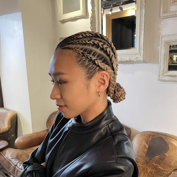 9 line cornrow / コーンロウ