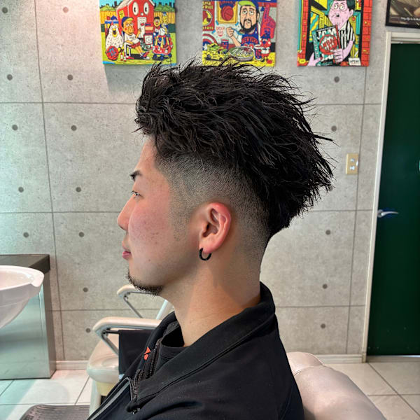 ブッダパーマ×フェード