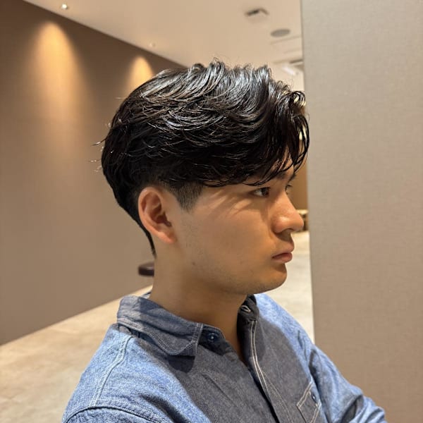 メンズカットフェザーパーマ