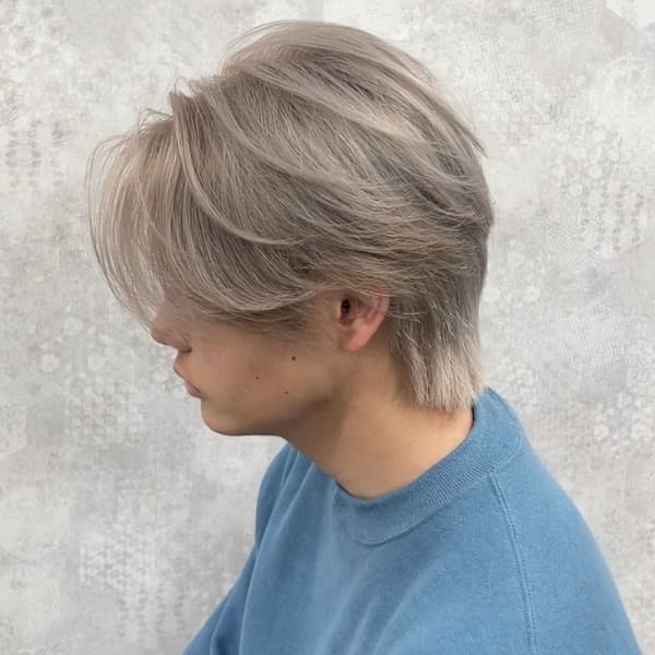 メンズウルフカット