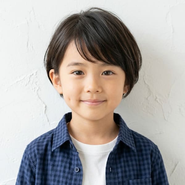 都会的キッズレイヤーショート/流しバング